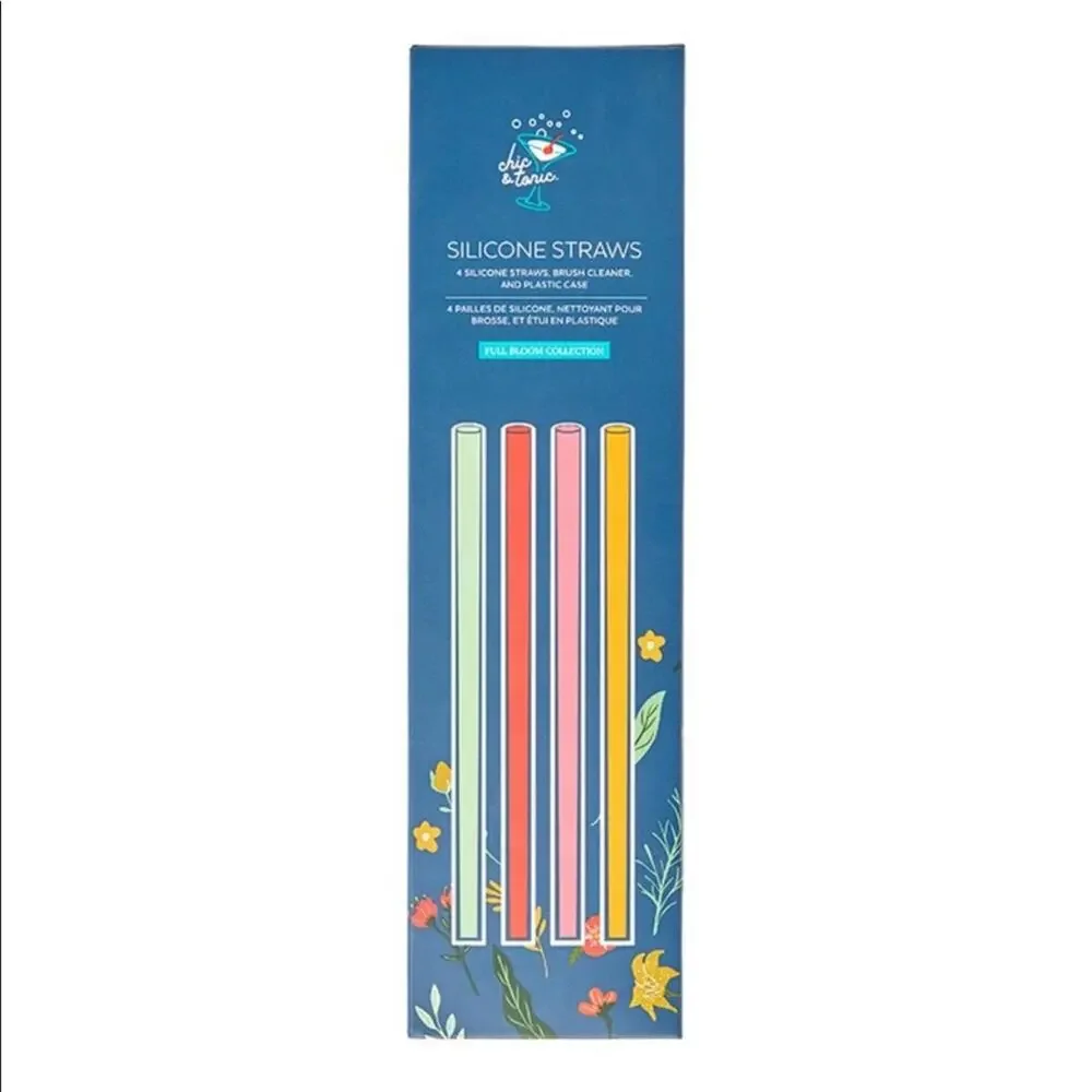 Chic and Tonic Silicone Straws Full Bloom Collection